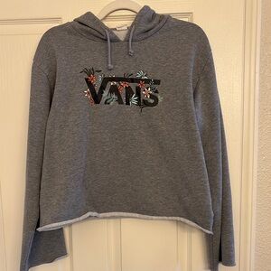 Vans Gray Hoodie with Floral Logo